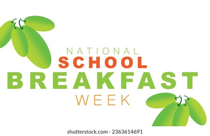 National School breakfast Week. background, banner, card, poster, template. Vector illustration.