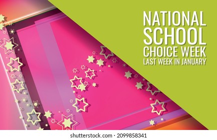 National School Choice Week. Design suitable for greeting card poster and banner