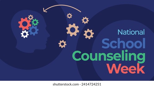 National School Counseling Week Banner. Observed in February every year.