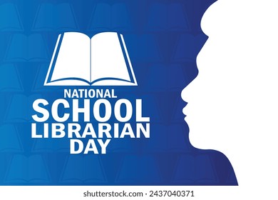 National School Librarian Day wallpaper with shapes and typography. National School Librarian Day, background