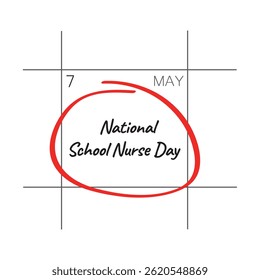 National School Nurse Day, May 7 - calendar date.