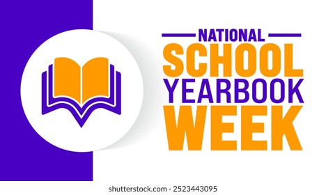 National School Yearbook Week background or banner design template is observed every year in October. Holiday concept. Template for card, poster, placard, template. eps 10