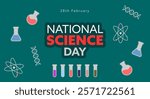National Science Day. Background design with abstract element for greeting, advertising, promotion