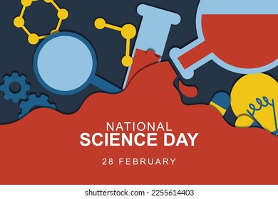National Science Day background. Vector illustration background.