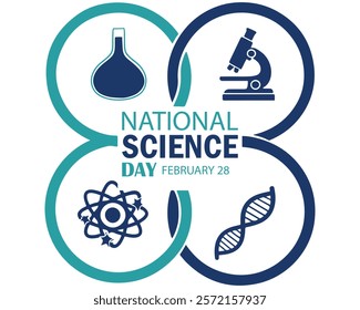 National science day observed every year on February 28. banner, flyer, poster and social medial template design.