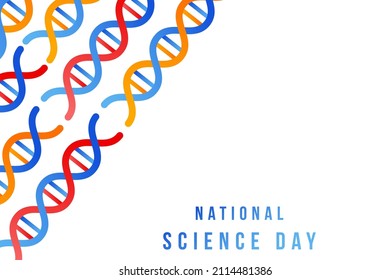 national science day with sequence DNA. background illustration with copy space area