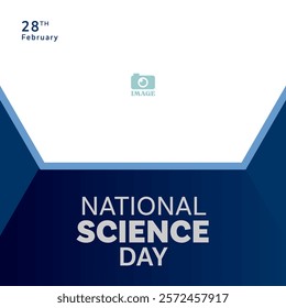 National Science Day. Social media design with abstract element for greeting, advertising, promotion