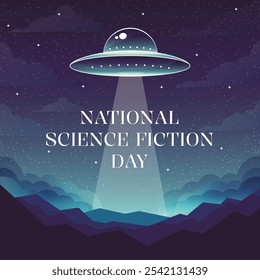 Ilustración vectorial plana del Día Nacional de la Ciencia Ficción