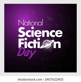 National Science Fiction Day. Greeting Card.