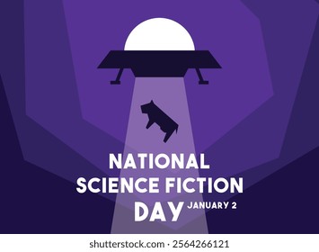 National Science Fiction Day. January 2. Flying UFO abducts cows . Eps 10.