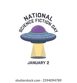 National Science Fiction Day Poster Design Illustration.