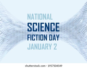 National Science Fiction Day vector. Blue abstract vector background. Science Fiction Day Poster, January 2. Important day