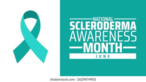 National Scleroderma Awareness Month background banner or poster design template. June Campaign for Skin Disease.