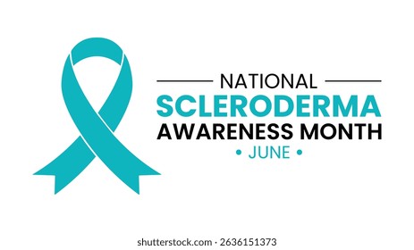 National Scleroderma Awareness Month background banner or poster design template.