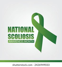 National Scoliosis Awareness Month Vector Illustration Design. Simple and Elegant Design