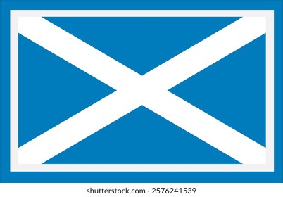 National Scotland flag, official colors and proportion correctly. National Scotland flag. Vector illustration. Scotland flag vector icon, simple, flat design for web or mobile app.