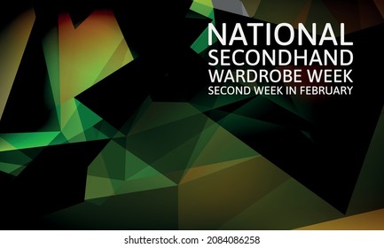 National Secondhand Wardrobe Week . Design suitable for greeting card poster and banner