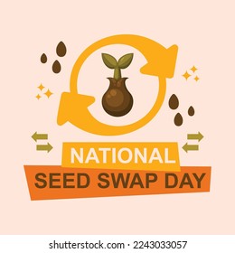 National Seed Swap Day background. Vector illustration design.