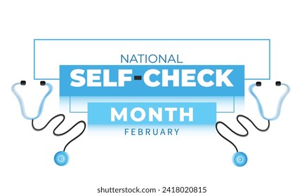 National Self Check Month. background, banner, card, poster, template. Vector illustration.