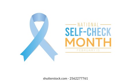 National Self Check Month creative concept design. Vector template for banner, greeting card, poster, prints, social media, flyer ,with background.