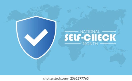 National Self Check Month creative concept design. Vector template for banner, greeting card, poster, prints, social media, flyer ,with background.