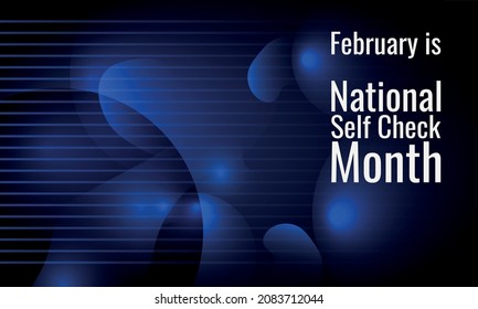 National Self Check Month. Design suitable for greeting card poster and banner