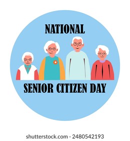National Senior Citizen Day Vector Design