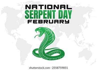 NATIONAL SERPENT DAY Vector Illustration background on february