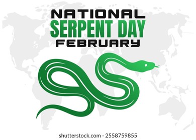 NATIONAL SERPENT DAY Vector Illustration background