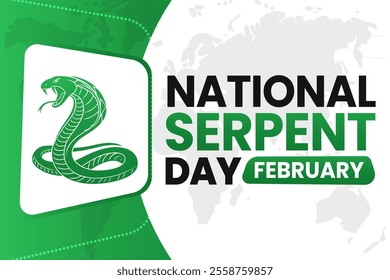 NATIONAL SERPENT DAY Vector Illustration background on february