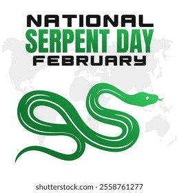 NATIONAL SERPENT DAY Vector Illustration for post background