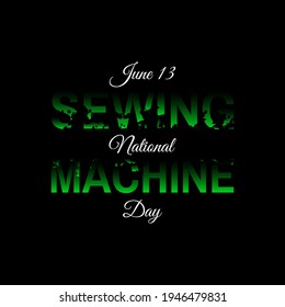 National Sewing Machine Day. Geometric design suitable for greeting card poster and banner