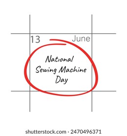 National Sewing Machine Day, June 13.