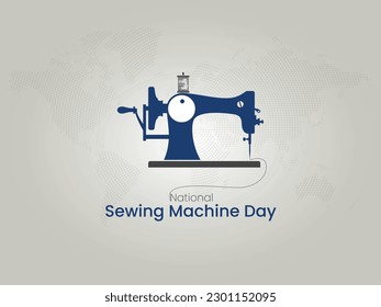 National Sewing Machine day vector ill0ustration. Sewing Machine day concept.