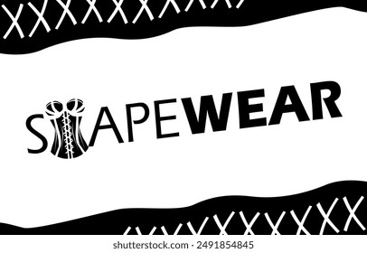 National Shapewear Day event banner. A corset with bold text on white background to celebrate on August 10th