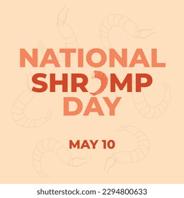 national shrimp day design template. shrimp illustration for national shrimp day celebration. flat shrimp vector illustration.