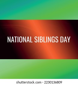Nationalfeiertag der Geschwister. Design geeignet für Grußkartenposter und Banner