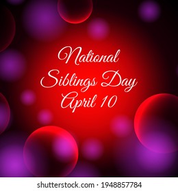 National Siblings Day. Geometric design suitable for greeting card poster and banner
