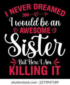National Siblings Day T-shirt Design. Eps-10.