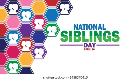 National Siblings Day Tapete mit Typografie. Nationaler Geschwistertag, Hintergrund