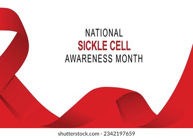 National Sickle Cell Awareness Month Hintergrund. Vektorgrafik.