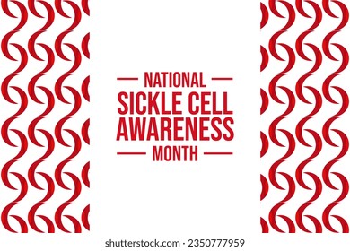 National Sickle Cell Awareness Month background template Holiday concept