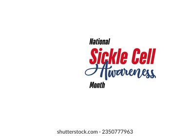 National Sickle Cell Awareness Montag Hintergrundvorlage Feiertag Konzept