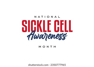 National Sickle Cell Awareness Month background template Holiday concept