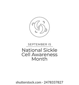 National Sickle Cell Awareness Month line art design. vector line ribbon. continuous line for celebration. eps 10.