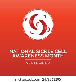 National Sickle Cell Awareness Month. flat design. vector ribbon. good for usage. eps 10.