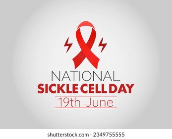 Der National Sickle Cell Day erkennt Schritte in Bildung, Unterstützung und Forschung für eine bessere Zukunft. Sensibilisierung und Hoffnung Vektorgrafik-Banner-Vorlage.