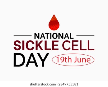 Der National Sickle Cell Day erkennt Schritte in Bildung, Unterstützung und Forschung für eine bessere Zukunft. Sensibilisierung und Hoffnung Vektorgrafik-Banner-Vorlage.