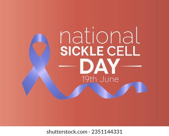 National Sickle Cell Day Recognizes Strides in Education, Support, and Research for a Brighter Future. Raising Awareness and Hope vector illustration banner template.