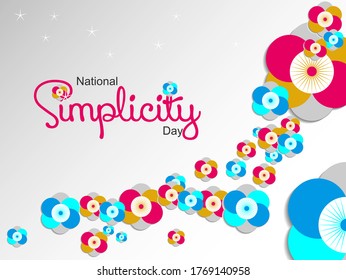 Diseño creativo del Día Nacional de la Simplicidad